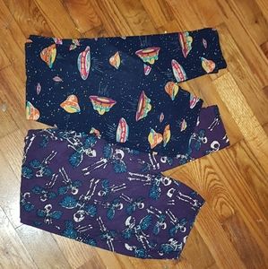 2 pair lularoe unicorn leggings